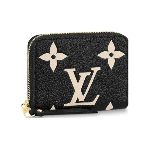 LOUIS VUITTON Zippy Кошелек из коровьей кожи женский черный