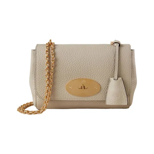 Mulberry Lily Крупнозернистая текстура Кожаная Сумка через плечо Сумка на плечо Стандартная Женская Айвори