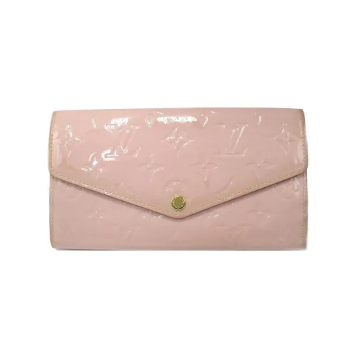 LOUIS VUITTON Sarah ПВХ Покрытый холст Кошелек Женский Светло-розовый