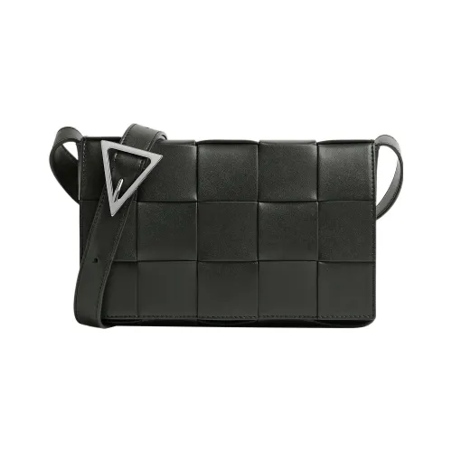 Bottega Veneta Телячья кожа Сумка через плечо Средняя Мужская Темно-зеленая
