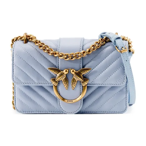 PINKO Quilt Овчина Swallow Сумка Сумка через плечо Мини Женские Синий