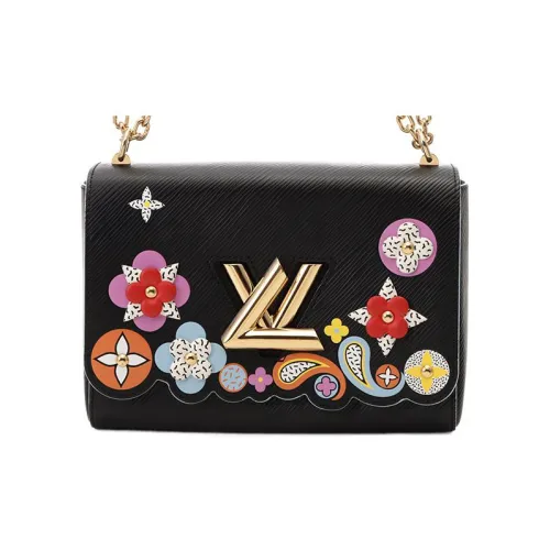 LOUIS VUITTON Twist Кожа Сумка через плечо Сумка на плечо Средняя Женская Черная