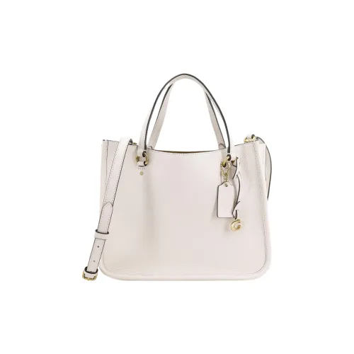 COACH Кожа Плечевая Сумка Тоут Сумка Сумка для покупок Портативная Сумка через плечо Сумка через плечо Женская Белая