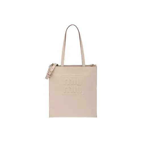 MIU MIU Кожа Тоут Сумка Сумка для покупок Сумка Обычная Женская Экрю