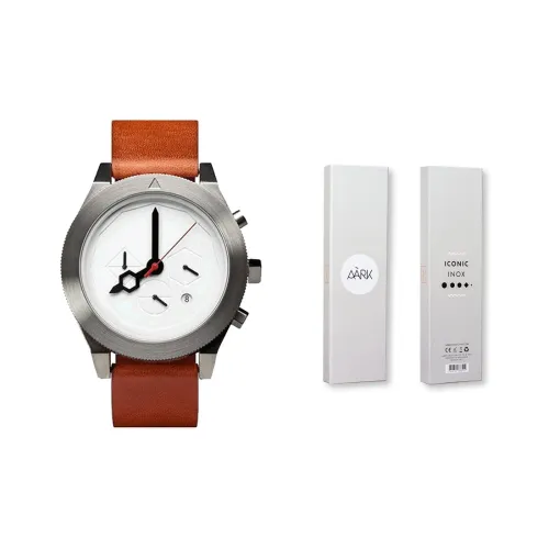 AARK COLLECTIVE ICONIC Collection Наручные часы Кварцевый механизм Естественная кожа Ремешок 42 мм Белый циферблат Унисекс ICONIC INOX