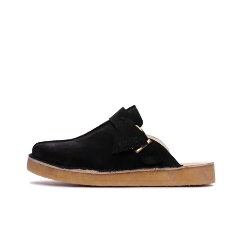 Clarks Originals Резиновая подошва Домашние тапочки Женские Черный