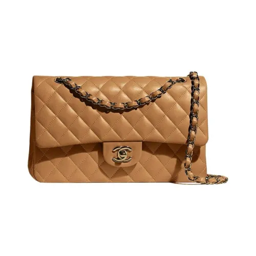 CHANEL Classic Flap CF23P Весна и Лето Овечья кожа Сумка с клапаном Сумка через плечо Средняя Женская Коричневая