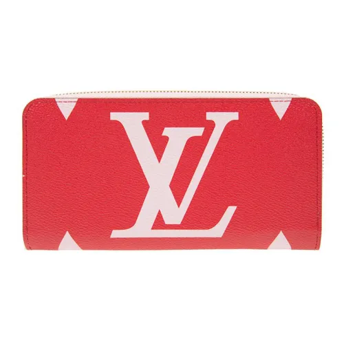 LOUIS VUITTON Zippy Кошелек из коровьей кожи женский красный розовый