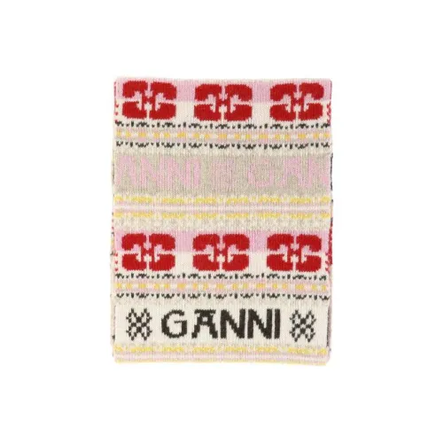 GANNI Wool Knit Шарфы Многоцветные Женские