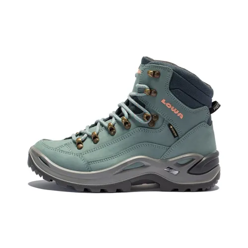 Lowa Renegade GTX Slip-Resistant Abrasion-Resistant High Top Streetwear Women's Ice Blue Лова Реджина GTX Противоскользящий Устойчивый к Износу Высокий Топ Уличная Обувь Женская Ледяной Синий