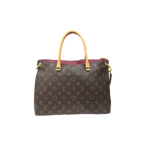 LOUIS VUITTON Pallas Холст Тоут Сумка Сумка для покупок Сумка Женская Коричневая
