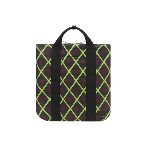 MARNI PORTER Collaboration Полиэстер Тоут Сумка Сумка для покупок Сумка Мужская Светло-мятный Красный Рубин Черный