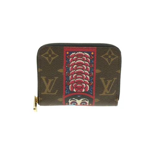 LOUIS VUITTON Zippy Canvas Wallet Women's Brown