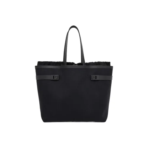 FERRAGAMO GANCINI Хлопок Canvas Tote Bag Shopping Bag Large Men's Black