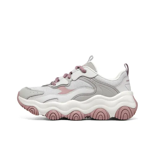 Skechers D'LITES Series Низкий Топ Повседневные Беговые Кроссовки Женские Розовые Серые