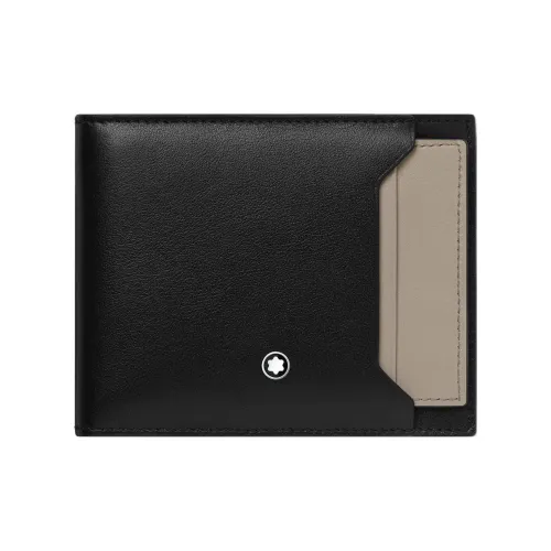 MONTBLANC Коровья кожа Держатель для карт кошелек Мужской Черный