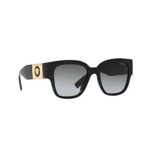 VERSACE Пластиковая оправа нерегулярная форма солнцезащитные очки женские черный