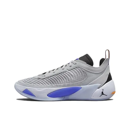 Джордан Luka 1 'Next Nature' Амортизаторы Shock Absorbers Противоскользящие Устойчивые к истиранию Низкий Топ Баскетбольные кроссовки Мужской Серый Синий