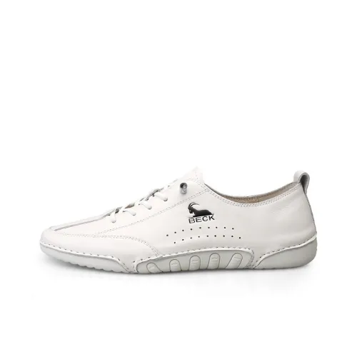 BECK Повседневные кожаные туфли Low Top Ecru Мужские