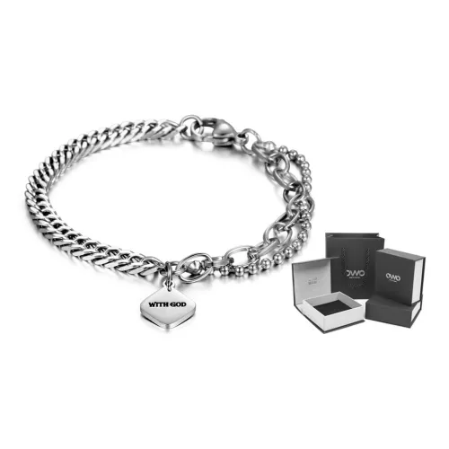 OWO Браслеты из титановой стали, серебряный, унисекс