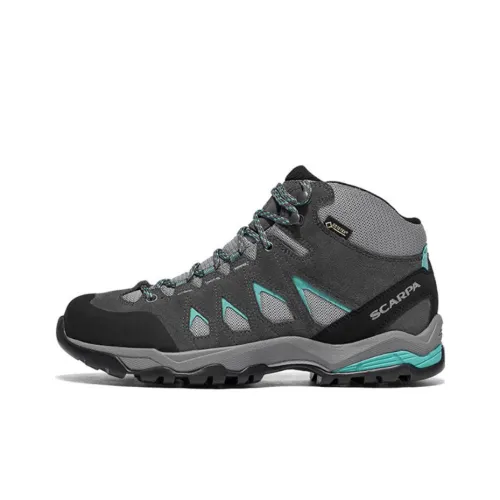 SCARPA Moraine Альпинистские и туристические ботинки MID Топ Средне-серый/Штормовой серый/Голубая лагуна Женские