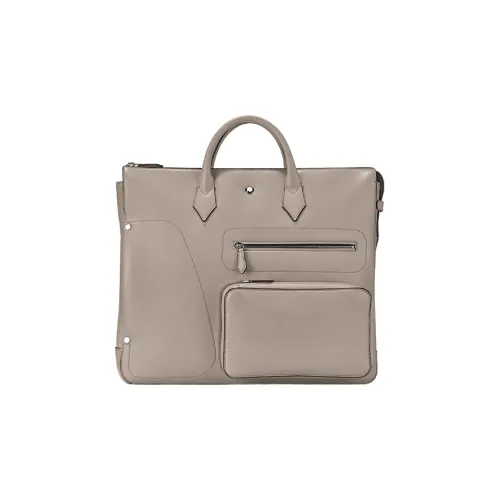 MONTBLANC Рюкзак из коровьей кожи унисекс земляной серый