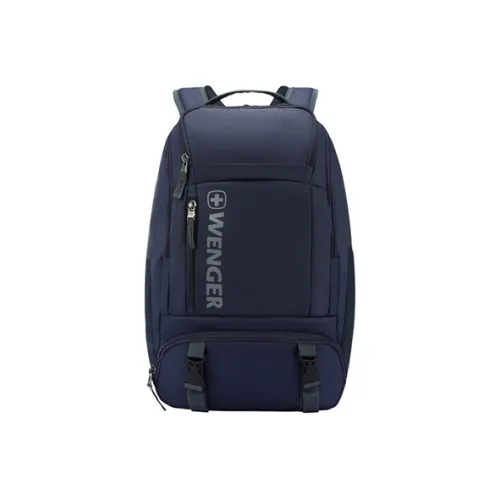 Wenger Полиэстер Рюкзак Большой Унисекс Черный Темно-синий Синий