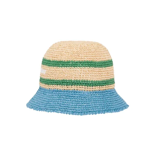 MIU MIU Шляпа из соломы Женская Бежевая Синяя