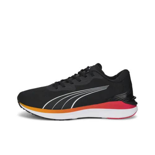 PUMA Electrify Nitro 2 Slip-Resistant Abrasion-Resistant Low-Top Беговые кроссовки Мужские Черный Белый Оранжевый