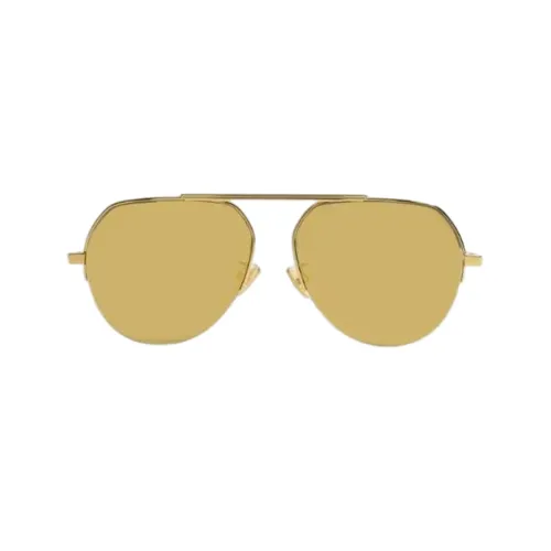 Bottega Veneta Сплав Aviator Солнцезащитные очки Унисекс Желтый