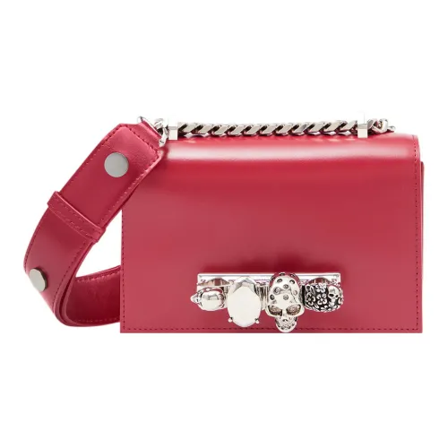 Alexander McQueen Телячья кожа Сумка через плечо Женская Красная