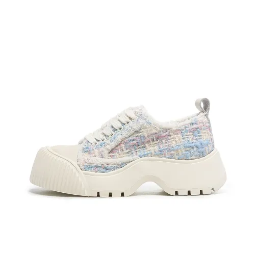 BLOCCO5 Низкие кеды с шнуровкой универсальные кеды обувь на платформе 4,5 см женские синие