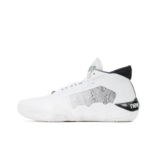 New Balance Kawhi 2 Амортизация Устойчивость к истиранию Покрытие Поддержка Высокий верх Баскетбольные кроссовки Мужские Белый Черный