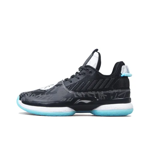 Подкладка WOW 7 Амортизаторы Shock Absorbers Противоскользящие Устойчивые к истиранию Низкий Топ Баскетбольные кроссовки Мужские Черный Белый