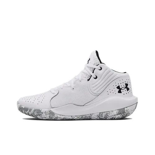 Under Armour Jet '21 Slip-Resistant Abrasion-Resistant Breathable MID Баскетбольные кроссовки Мужские Белый Камуфляж