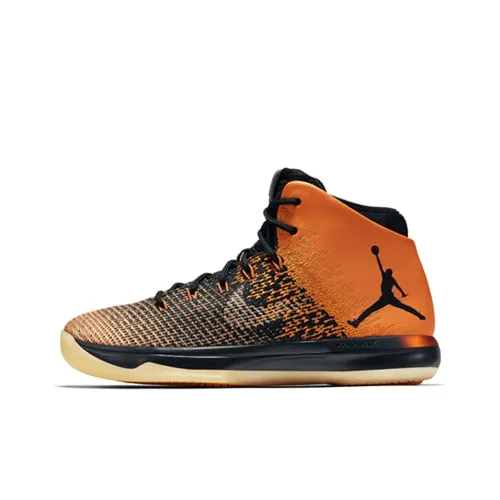 Jordan Air Джордан 31 Оригинальный Стиль Позиционирование SHATTERED Баскетбольный щит Амортизация Поддержка Высокие Баскетбольные кроссовки Мужской Апельсин
