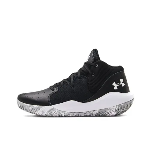 Under Armour Jet '21 Slip-resistant Abrasion-resistant Breathable MID Basketball Shoes Men's Black Утеряющий сцепление устойчивый к истиранию дышащий баскетбольные кроссовки MID мужские черные