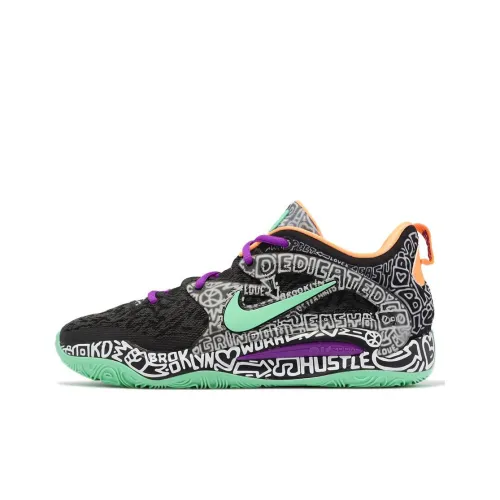 Nike KD 15 KD 15 EP Low Топ Баскетбольные кроссовки для игры Мужской Черный Зеленый