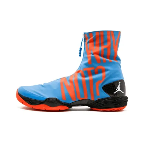Jordan Air Джордан 28 Амортизаторы Slip-resistant High Топ Баскетбольные кроссовки Мужской Синий