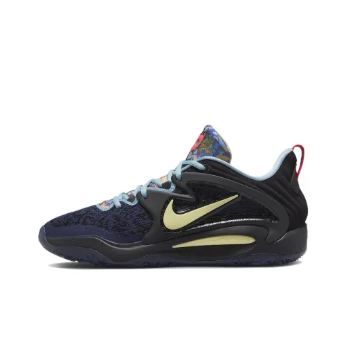 Nike KD 15 KD 15 Low Топ Баскетбольные кроссовки Унисекс Черный Синий Международная версия