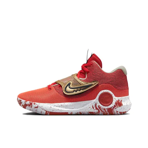 Nike KD Trey 5 X Амортизаторы Shock Resistant MID Баскетбольные кроссовки для игры Мужской Красный
