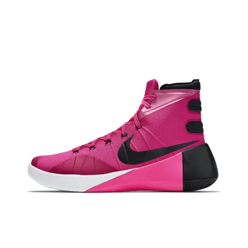 Nike Hyperdunk 2015 Амортизаторы Устойчивые к истиранию Низкий Топ Баскетбольные кроссовки Мужской Розовый Азиатская Версия