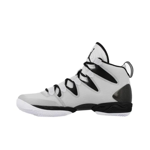 Jordan Air Джордан 28 Амортизация Противоскользящее покрытие Легкий Отскок Баскетбольные кроссовки MID Топ Мужские Серый Черный