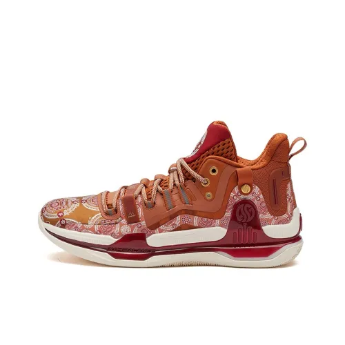 361° AG1 Pro Aaron Gordon AG1 Устойчивый к истиранию Противоскользящий MID Баскетбольные кроссовки для игры Мужской Коричневый Красный