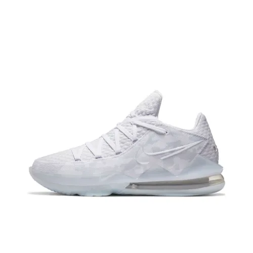 Nike Lebron 17 Low Топ Баскетбольные кроссовки для игры Унисекс Белый камуфляж
