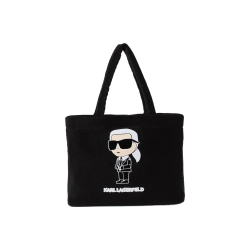 KARL LAGERFELD Хлопок Тоут Сумка Сумка для покупок Сумка на плечо Сумка Женская Черная