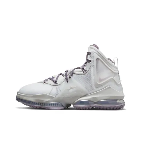 Nike Lebron 19 EP 'Strive For Greatness' Высокие Баскетбольные Кроссовки для Игры Унисекс Белый Фиолетовый Азиатская Версия