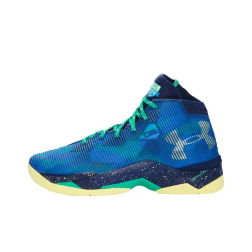 Under Armour Curry 2,5 SELECT Curry 2,5 Нескользящий Легкий Высокий Топ Баскетбольные кроссовки для игры Мужской Синий