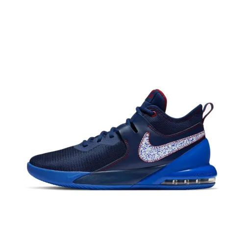 Nike Air Max Impact MID Топ Баскетбольные кроссовки для игры Унисекс Синий Белый