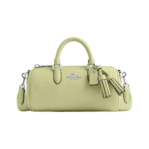 COACH Lacey Корова Кожа Бостон Сумка Одной Ручка Сумка Сумка через плечо Маленькая Женская Травяной Зеленый